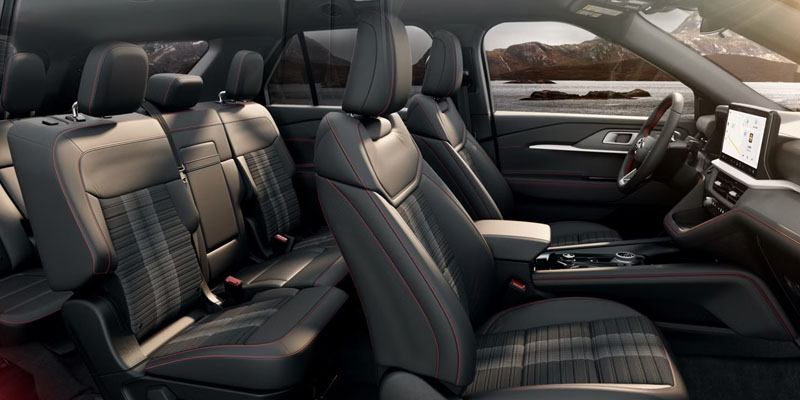 Explorer interior 3 row black