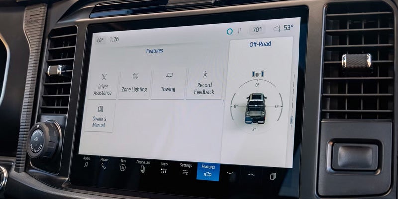2026 Ford Truck f150 screen
