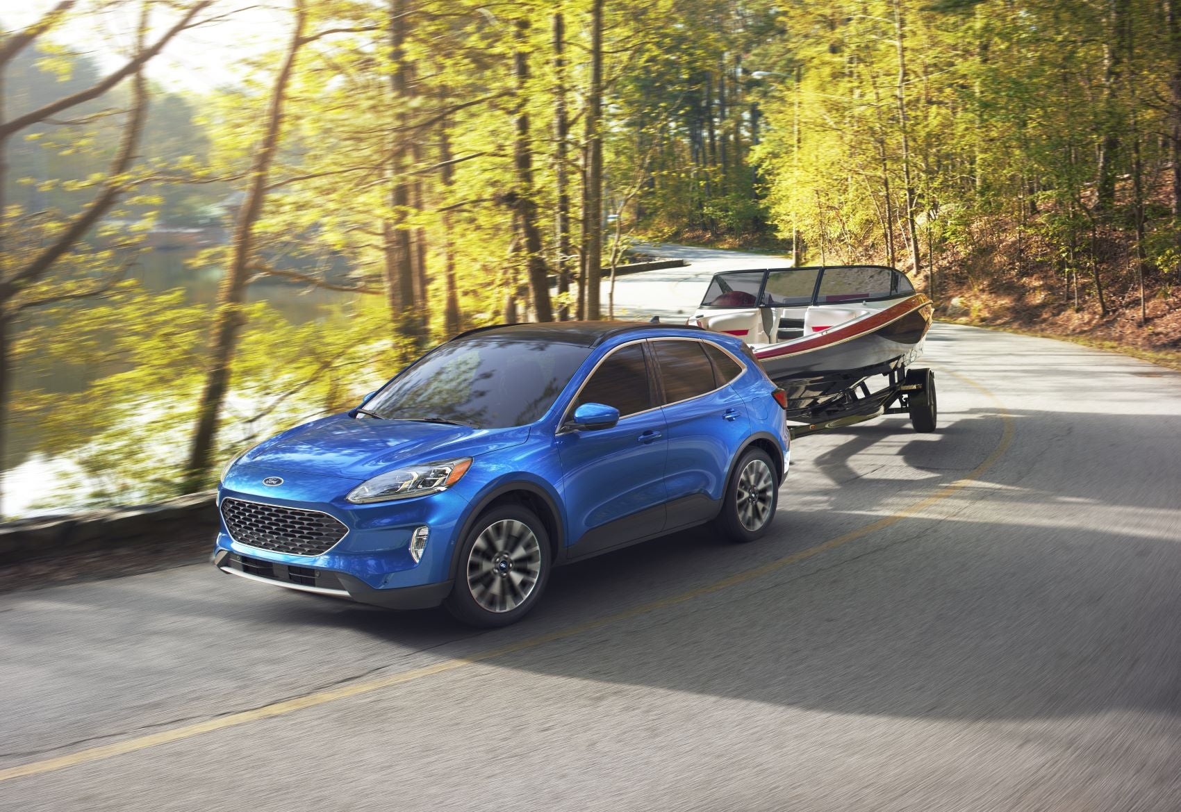 Ford Escape hauling a boat